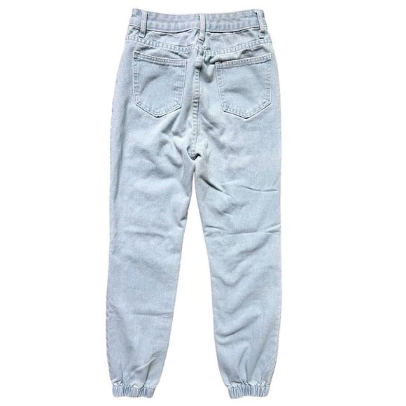 Women's High Waisted Light Wash Distressed Jogger Jeans XS 25" W x 27", 11" Rise - Picture 11 of 11